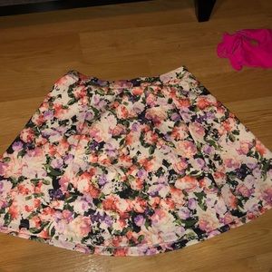 Flower pattern skirt.